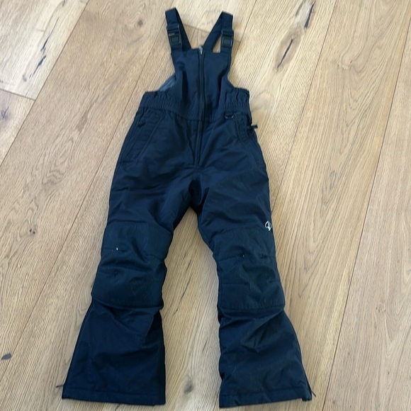 Lands end squall black bibs overalls snow 7 boys girls insulated - Picture 1 of 5